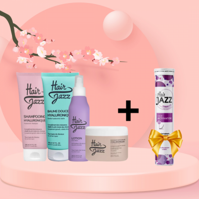 HAIR JAZZ set - shampoo, conditioner, lotion, mask, bubble vitamin